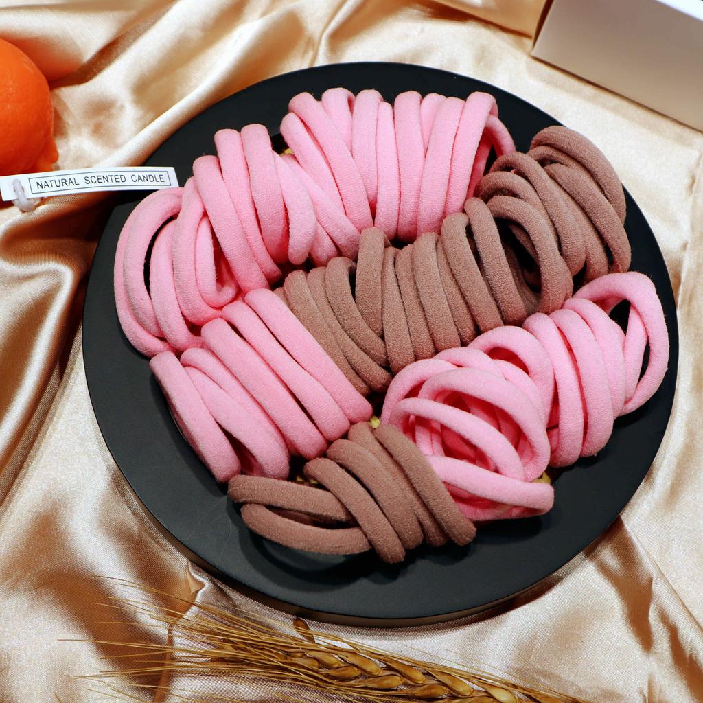 Yanrong 50 шт. однотонные бесшовные эластичные резинки для волос для женщин высокоэластичная резинка держатель для хвоста аксессуары для волос для девочек