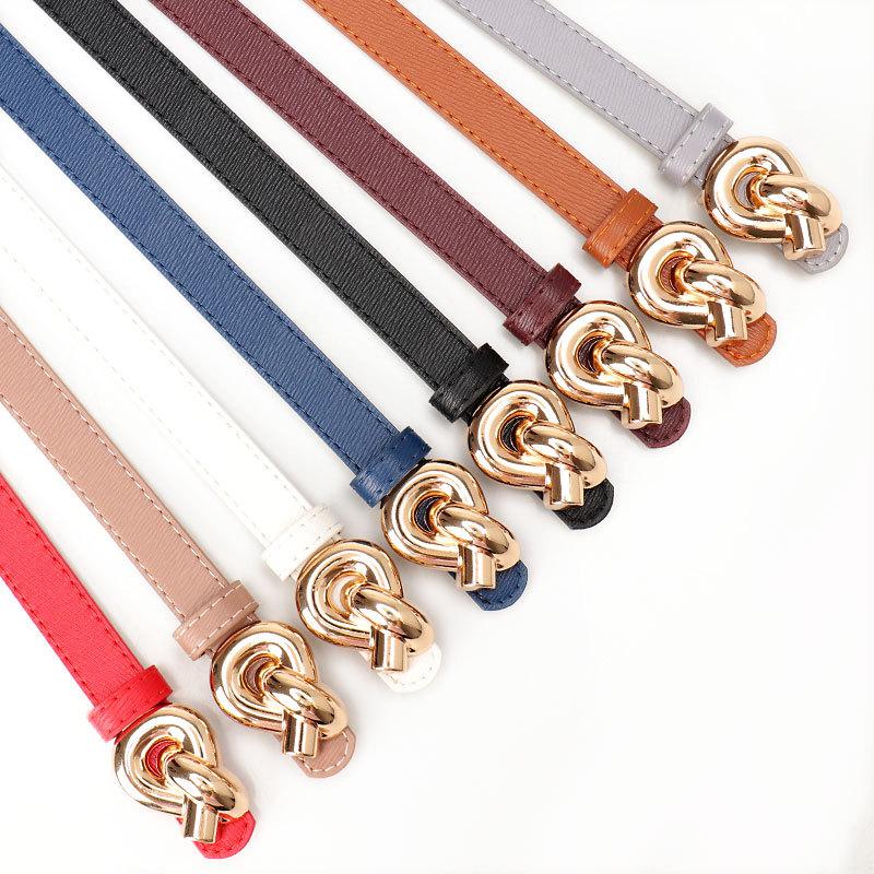 Повседневный гладкий женский ремень с пряжкой, простой стиль, декоративный повседневный ремень для брюк для женщин