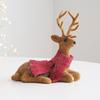 Felt Christmas Table Decor Plastic Base Xmas Elk Statue New Holiday Desktop Ornament  Window Layout