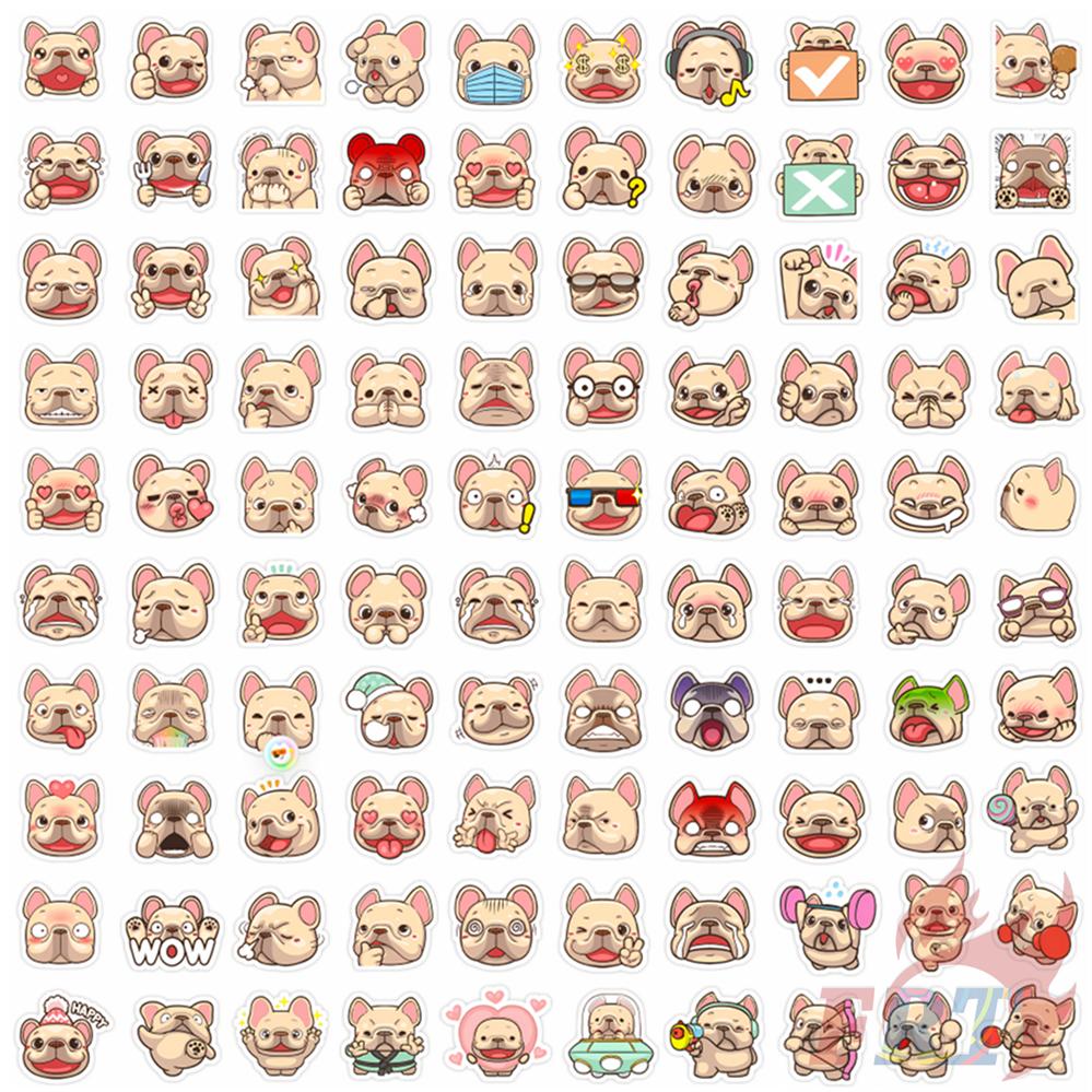 135Pcs/Set French Bulldog PIGU Q-1 Mini Diary Manual Stickers DIY Scrapbooks Album Decor Decals Stickers