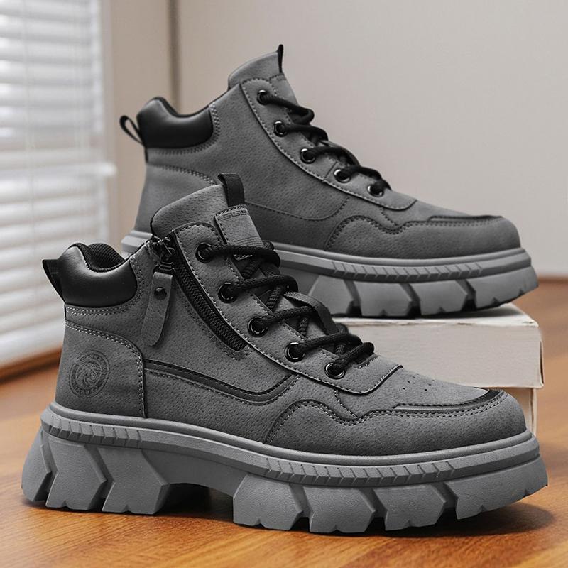 Новые модные осенние и зимние мужские высокие ботинки martin для студентов, трендовые рабочие туфли на мягкой подошве для мальчиков, кроссовки Martin с защитой труда