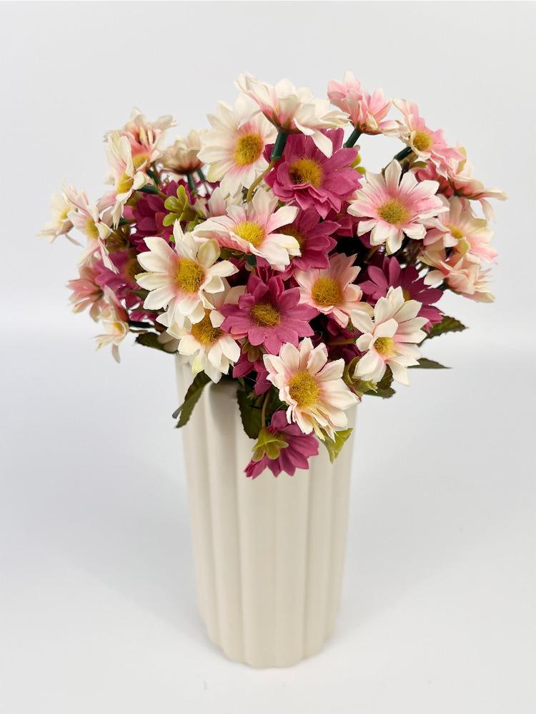 4 букета ромашки искусственные цветы искусственный шелк ромашки поддельные цветочные композиции свадебный букет для наружного сада оконная коробка домашний декор стола