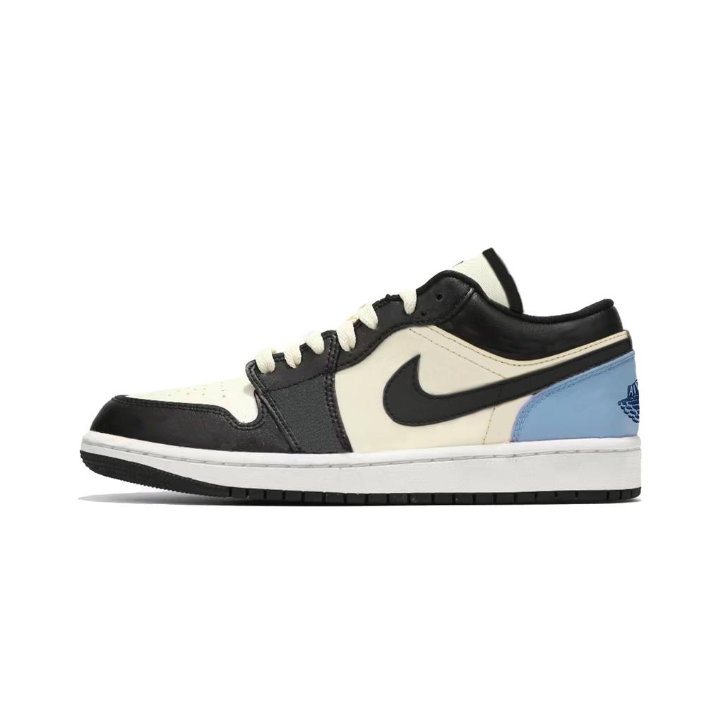 Jordan Air Jordan 1 Low Lightning Panda Амортизация Низкие Винтажные Баскетбольные Кроссовки Мужские Черный Белый Синий 553558-132(Команда1142-)
