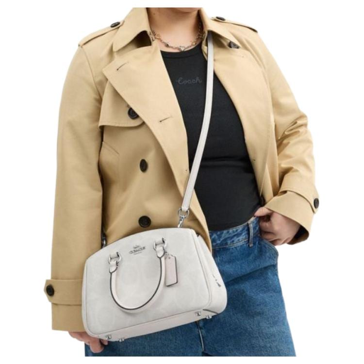 COACH Carryall Artificial Leather Handbag Large Women's White CAL53-SVXU5