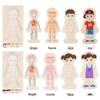 Деревянный многослойный пазл «Строение тела» для детей 3-10 лет - Развивающая игрушка для раннего обучения
