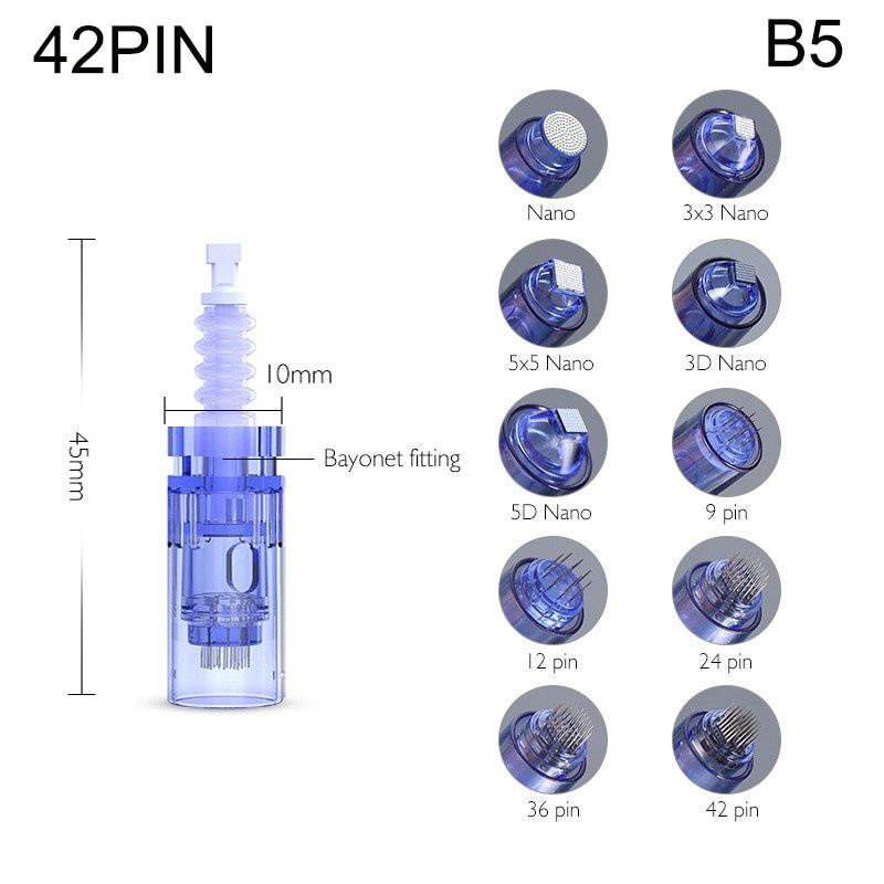 Нано 9 12 24 36 42 Штырька Dr Pen N2 M5 M7 E30 Дерма Пен Игла Картриджи Машина для Микронидлинга Штыковой Замок Сменный Штамп