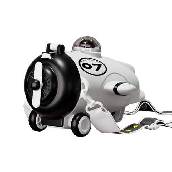 Бутылка для воды в форме самолета с трубочкой 500 мл мультяшный детский стакан для воды герметичный