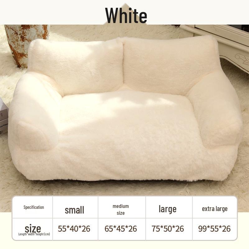 Extra Large Soft Pet Sofa: Four Seasons Rabbit Fur Bed for Cats & Dogs