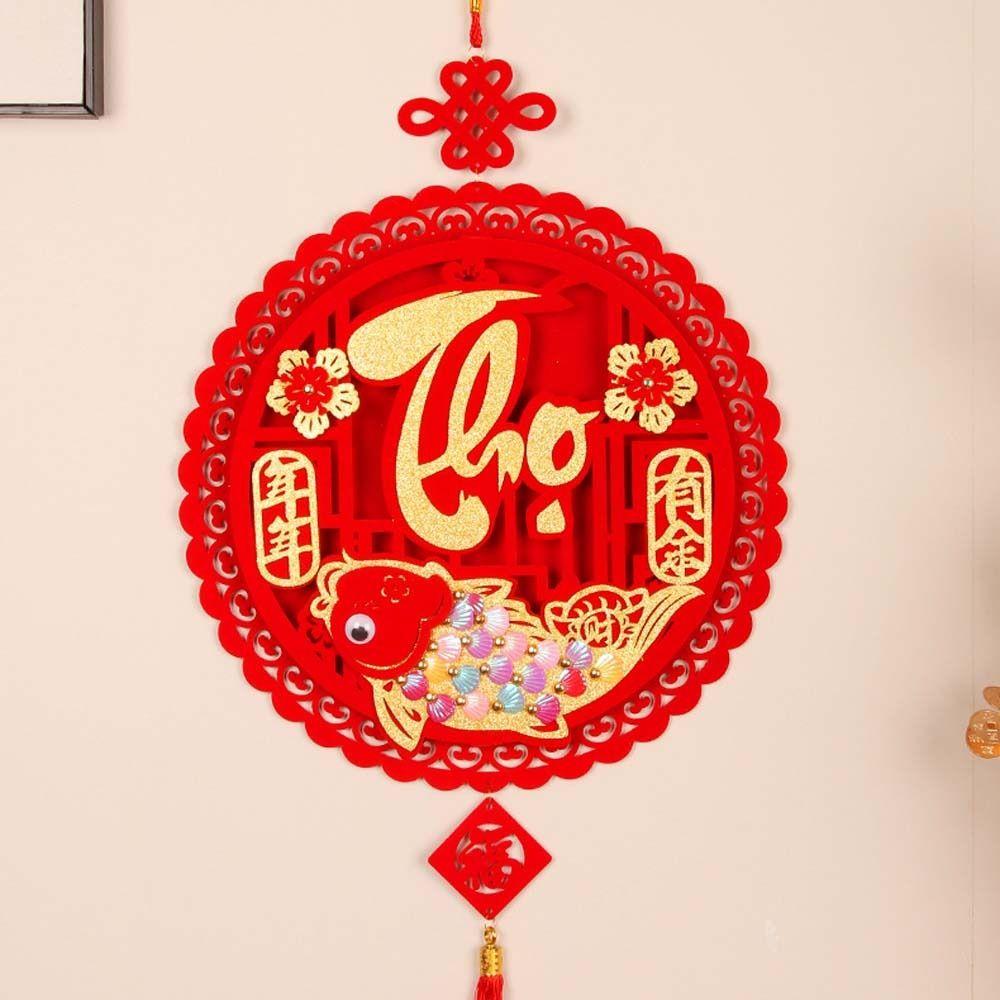 Red Vietnamese New Year Pendant Blessing Vietnam Lucky Ornament Home Decorations