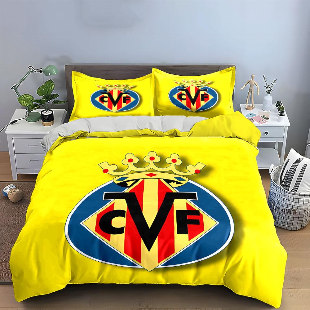 Yellow background, CVF logo. Bedding sets Duvet cover sets Duvet covers Pillowcases(1 * Duvet Cover 2 * Pillowcases without duvet insert)