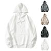 Men's Solid Color Striped Fall Casual Hooded Sweatshirt Long Sleeve Pullover Sweatshirt