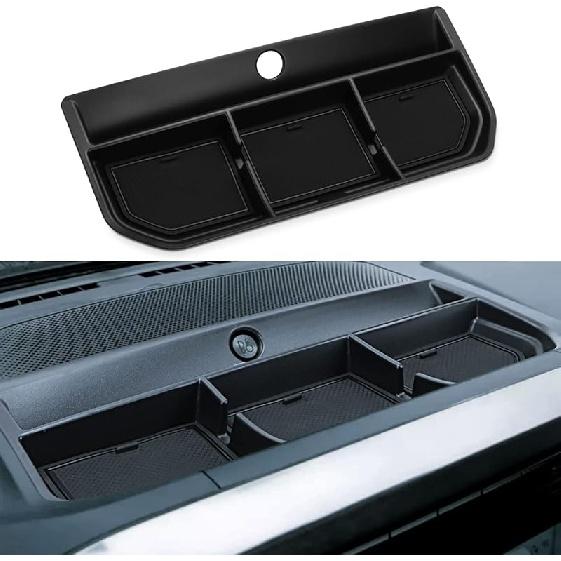 Auovo Dashboard Organizer Tray for Ford F150 2021 2022 2023 Center Console Car Dashboard Accessories Phone Holder ABS Insert Secondary Storage Box