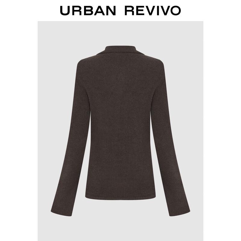 UR 2024 Winter Women's Contrast Button Lapel Knit Cardigan