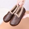 Обработка нестандартной обуви Doudou для женской зимней одежды 2025 новая плюшевая теплая пушистая обувь на плоской подошве с низким верхом материнские хлопковые туфли