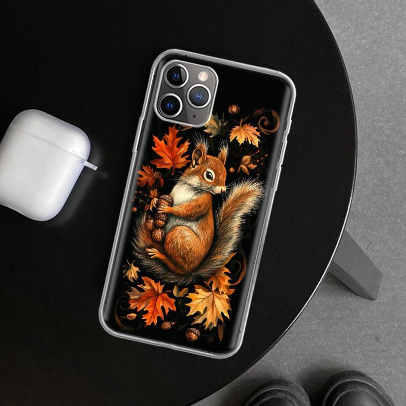 Чехол для телефона с изображением животного Белки для iPhone 11 12 13 Mini 14 15 Plus 16 Pro Max 17 Air 7 8 + SE Арт Индивидуальный Fundas 11 12 13 M
