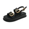 Fashion Sandals Women 2025 Summer New Buckle Platform Shoes for Women Metal Buckle Thick Bottom Platform Sandals Ladies Zapatos De Mujer