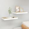 VidaXL Floating Shelves 2 Pcs Oak and White 40x23x3.8 Cm MDF