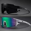 2PCS Fashion New Punk Style Trendy Men's and Women's Integrated Frame Cycling Windproof Sunglasses