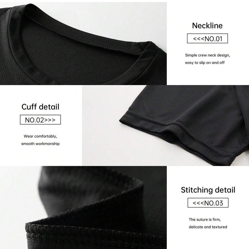 5PCS/Set Men's Casual Breathable Quick-Dry Short Sleeve Sports T-Shirts