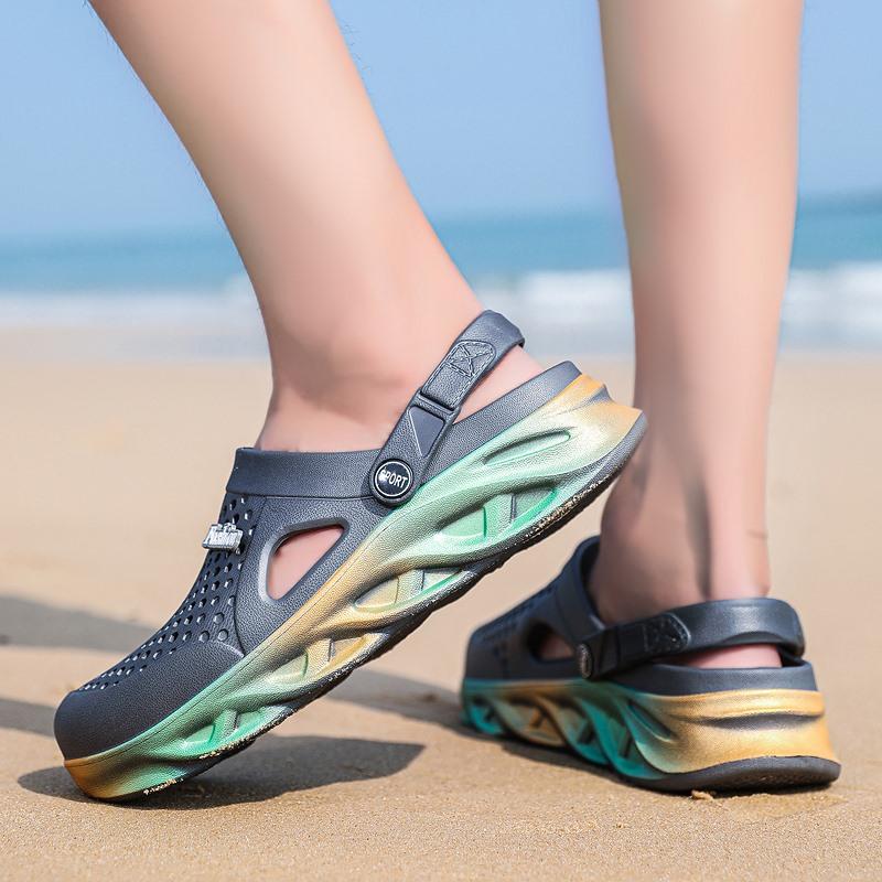 Мужские женские летние сандалии для пляжных видов спорта, парная обувь без шнуровки, тапочки, сабо, водные сандалии