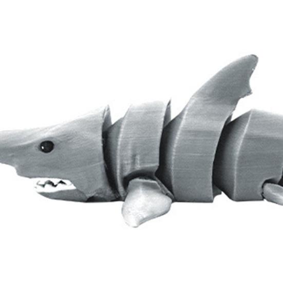 3D-печатная фигурка акулы с подвижными суставами, фигурка акулы, шарнирное море
