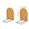 2 шт. Натуральный бамбуковый настольный органайзер Книжные подставки Упоры для книг Подставка Держатель Полка Книжная полка