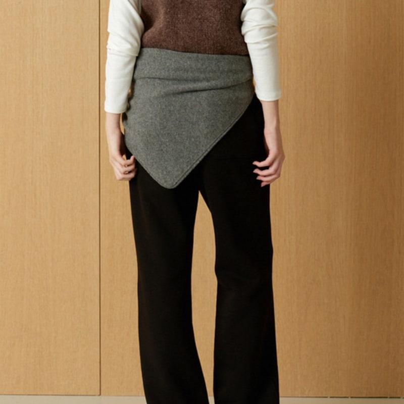 THE RYE Triangle Wool Scarf(Grey)