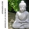 9 Inch Vintage Garden Buddha Statue Indoor Outdoor Garden Zen Buddhism Figurine Sculpture Home Office Store Decor Ornament