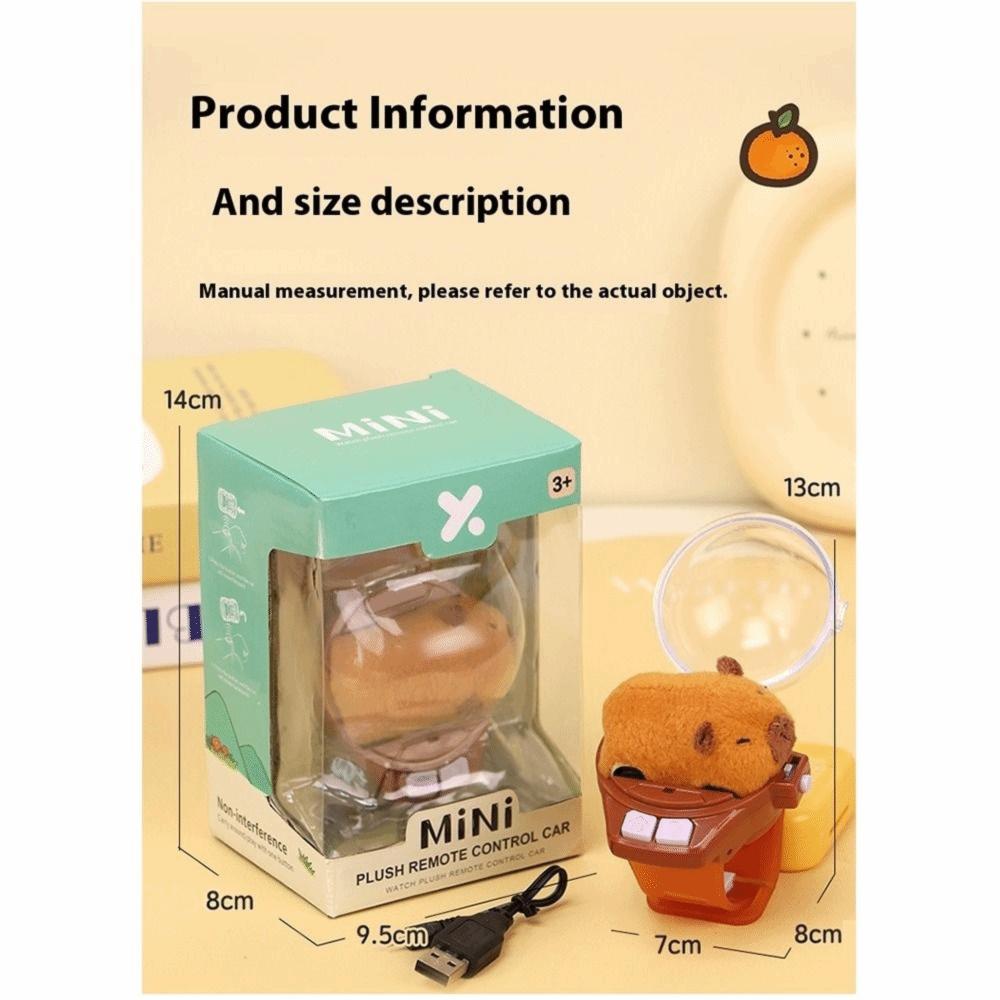 USB Charging Kapibala Watch Electric Toy 3D Cartoon Rabbit Racing Toys for Children/Student Gift