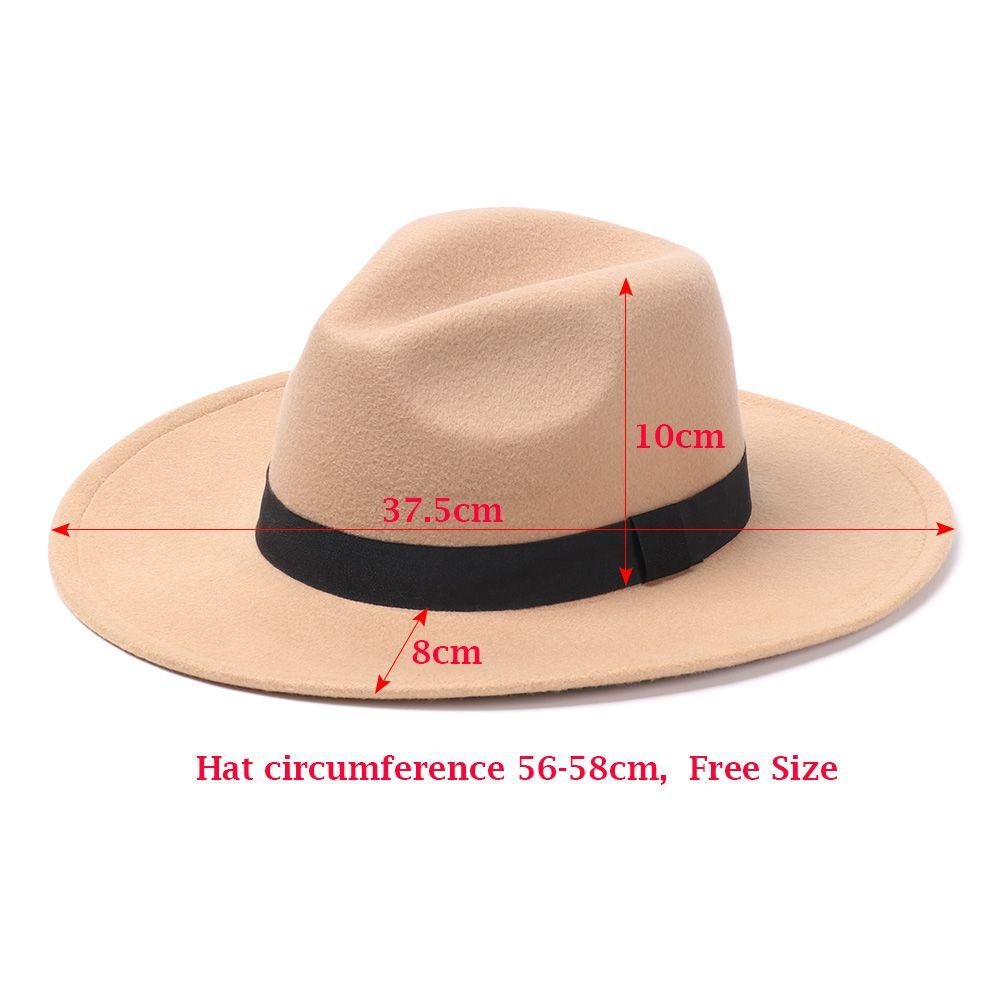 Winter Autumn Vintage Stage Performance Wide Brim Woolen Cowboy Hat Panama Fedora Hat Jazz Cap