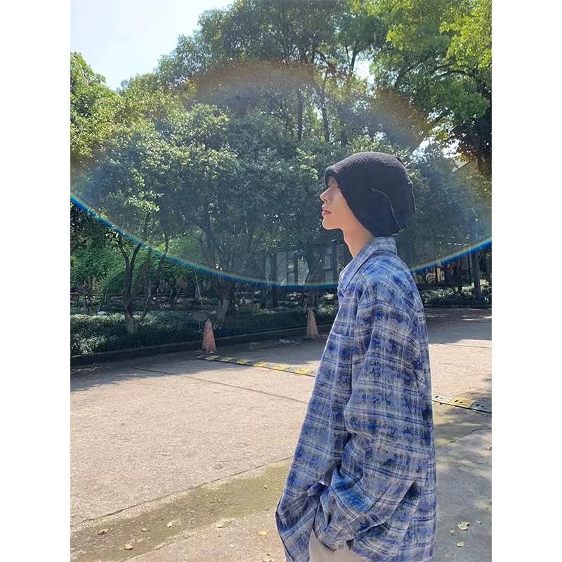 Hap Casual Long Sleeve Shirt Men's Spring and Autumn 2025 New Fashion Brand Retro Plaid Shirt Coat