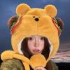 Penguin Winter Plush Hat Cartoon Hamburger Ear Protection Cap Skiing Bear Lei Feng Hat  Autumn