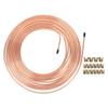 3/16inx25Ft Brake Line Tubing Kit Alloy Flexible Brake Line Replacement Coil Roll and Fitting Kit Fo