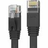 Senetem LAN Cable 3m CAT6 Flat LAN Cable Category-6 High Speed ??LAN Cable CAT6 Compliant Ethernet Cable RJ45 Soft Slim Black