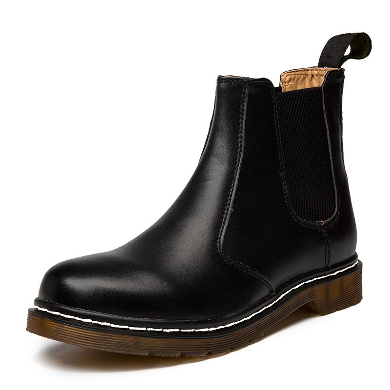 Designer Luxury Unisex Genuine Leather Top Women 46 Ankle Men Chelsea Boots Motorcycle Woman Female for Adult Men