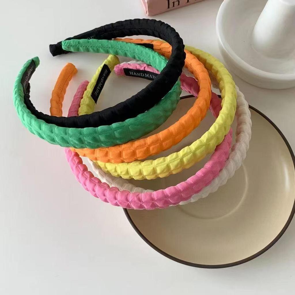 Конфетный цвет Высокая корона Повязка на голову для умывания лица с губкой Узор повязки для волос