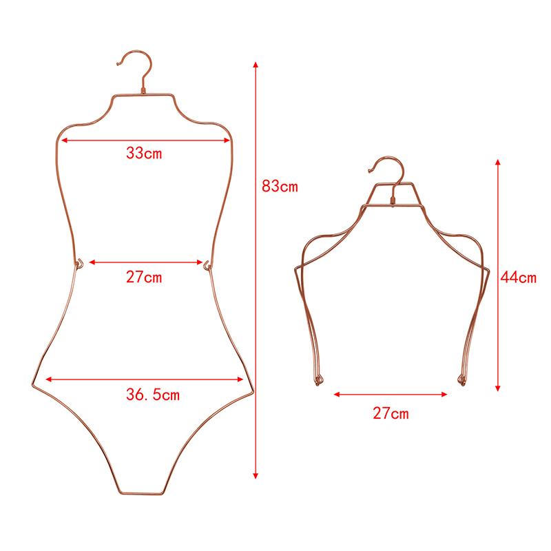 Вешалка для купальника из металлической проволоки, вешалка для бикини в форме тела, складная вешалка для хранения нижнего белья, вешалка для гардероба