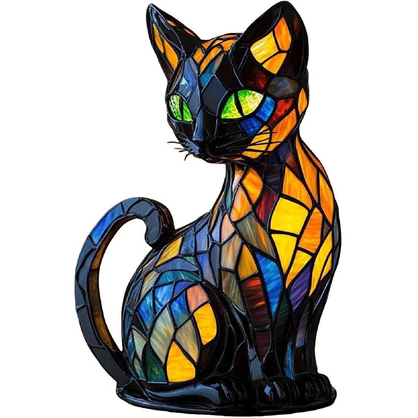 Ночной светильник серии «Собака» 2025 года, лампы для ночных столиков, настольный светильник с изображением кошек из окрашенной смолы, светодиодные настольные лампы с изображением милых домашних животных, креативные животные