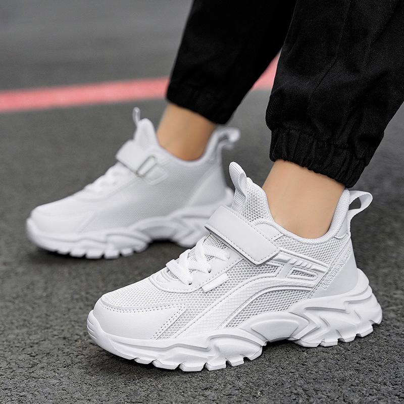 2025 Spring and Summer Classmates Middle and University Children Fashion Korean Version of Student Sports Shoes Campus White Shoes Boys and Girls Ru