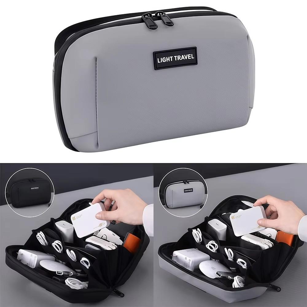 Portable Data Cable Storage Bag Large Capacity Waterproof Digital Accessories Organizer Dust-proof Electronics Storage