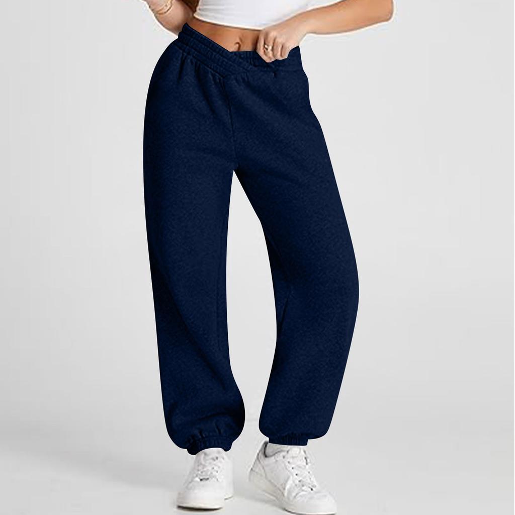 Женские повседневные модные однотонные спортивные штаны, спортивные штаны, брюки с эластичной талией и завязками на шнурке