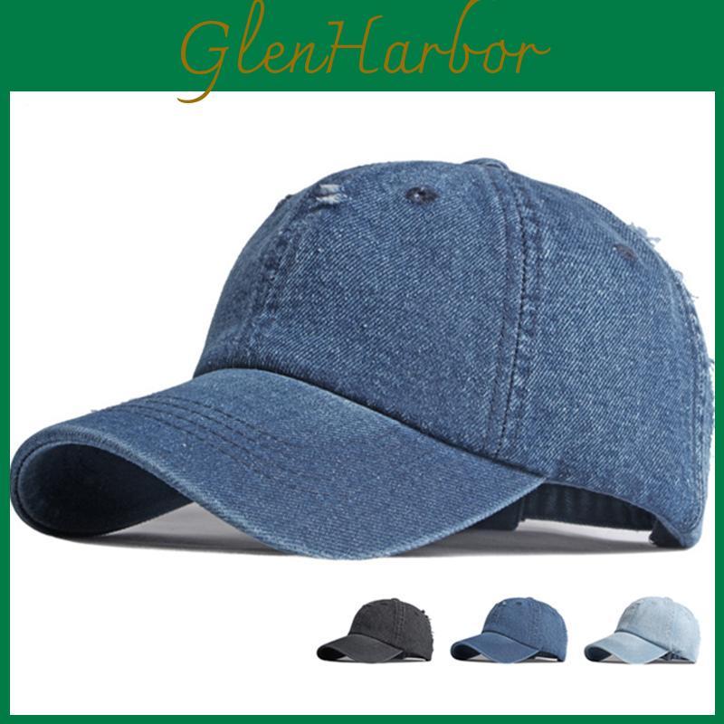 Womens Denim Northwood Cap Baseball Hip Hop Cap Men Denim Hole Solid Dad Hat Hiphop Sun Snapback