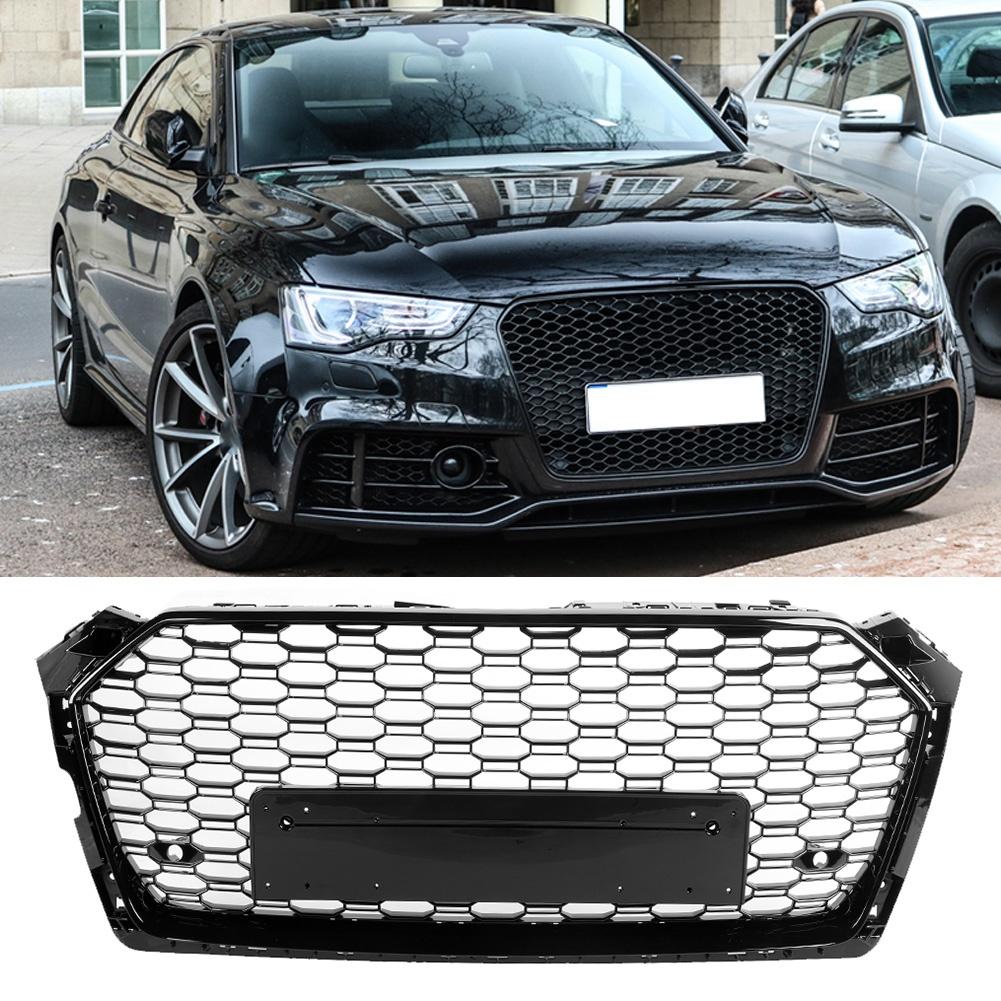 Автомобиль для RS5 Стиль Сетка Решетка Решетка Черный Подходит для A5S5 B9 20172019