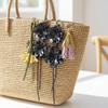 Hanger Pu Flower Keychain Purple Bag Charm Cute Pu Leather Flower Pendant  Women