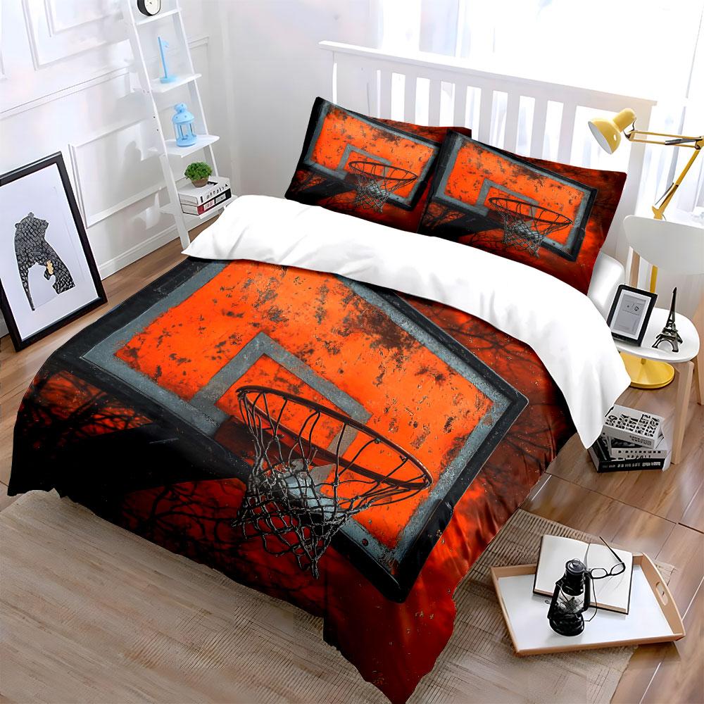 Basketball hoop and backboard. Bedding sets Duvet cover sets Duvet covers Pillowcases(1 * Duvet Cover 2 * Pillowcases, without duvet insert)