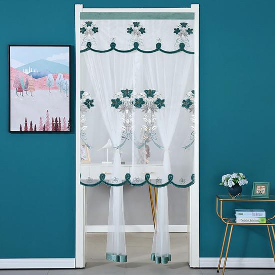 Дверная перегородка, драпировка, двухслойная сетка, декоративная лента для крепления, летняя перегородка для гостиной, спальни, перегородка для конфиденциальности, занавеска, товары для дома