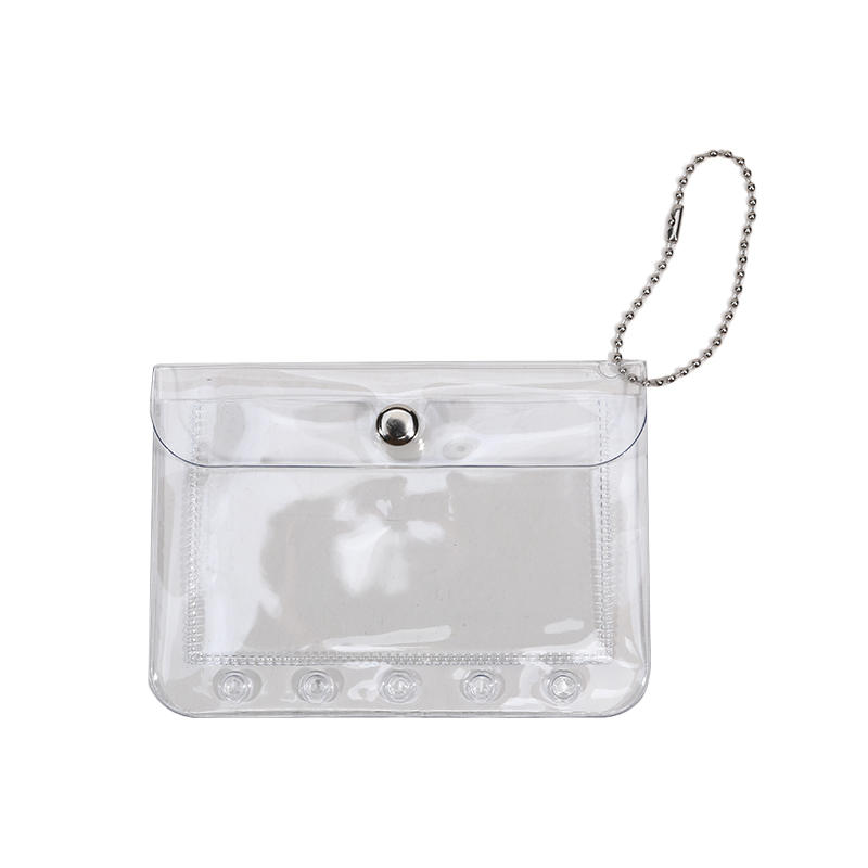 Внутренняя сумка для блокнота с пятью отверстиями, держатель для карточек с подвесной цепочкой, прозрачная сумка для хранения из ПВХ, чехол для карточек