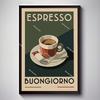Cartoon Animal Text Art Coffee Print Painting Minimalist Wall Art Room Decoration Canvas Poster Prints Coffee Lover Gift Poster