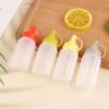 4Pcs Mini Sauce Bottle Refillable Ketchup Honey Salad Containers Bottles Portable Sauce Jars Storage Lunch Box Dressing Dispense