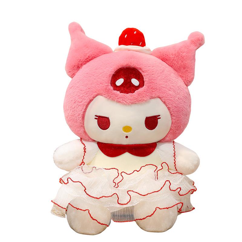 Плюшевая игрушка Куроми Кот с клубничным тортом и праздничной шляпой